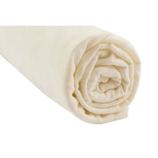 Lakan - EASY DORT - 70x140 cm - 100% ekologisk bomull - Set om 3 - Hasselnöt, vit, ecru färger