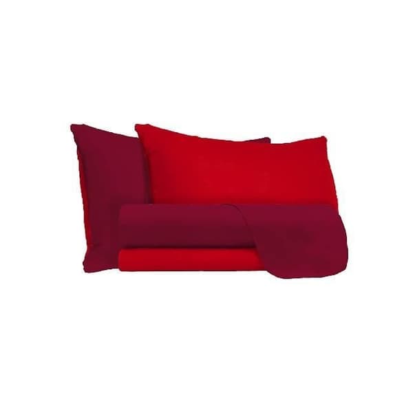 Sängkläder - Bordeaux - 240 x 300 cm - 100% bomull - Tvättbar - Sovrum