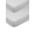 Miniatyrbild 1 av 5: Meyco Baby Uni drap-housse lit junior - paket med 2 - jersey - ljusgrå - 70x140/150cm
