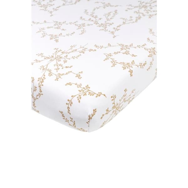 Meyco Baby Branches bäddset för spjälsäng - sand - 60x120cm