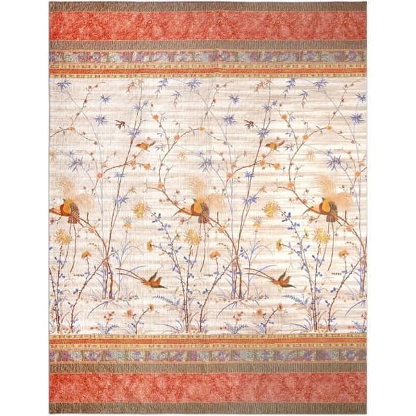 Sängöverkast - Bassetti - Beige - 220 x 255 cm - 100 % Bomull - Färgglad Mönster
