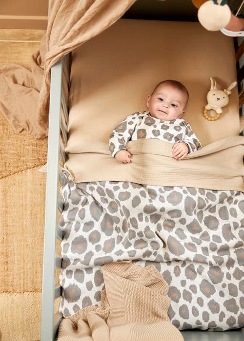 Meyco Baby Uni drap-housse för babysäng - paket med 2 - jersey - sand - 60x120cm