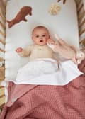 Miniatyrbild 5 av 5: Meyco Baby Uni drajpåsar för spjälsäng - jersey - vit - 60x120cm