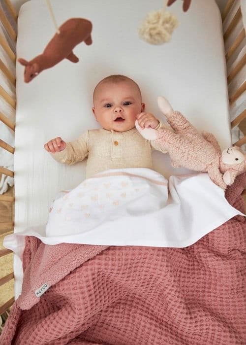 Meyco Baby Uni drajpåsar för spjälsäng - jersey - vit - 60x120cm
