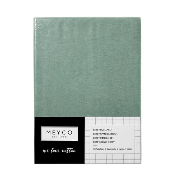 Meyco Baby Uni drap-housse lit junior - jersey - stengrön - 70x140/150cm