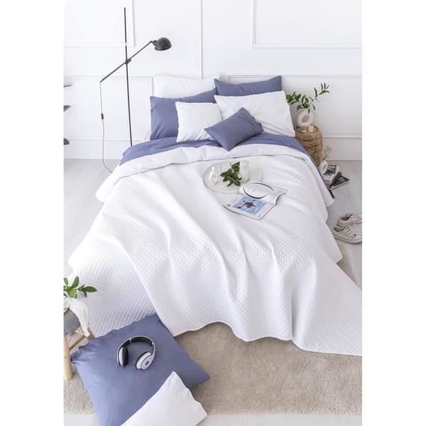 Sängöverkast - Todocama - 250 x 260 cm - 100% Mikrofiber - Extra Mjuk - Vit