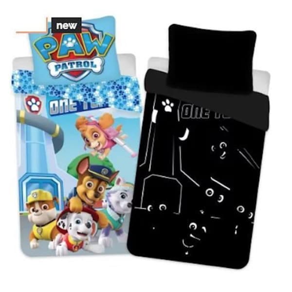 Paw Patrol Sängkläder Set (Lightning in the Dark) 100x135cm, 40x60cm Baby Sängkläder Set