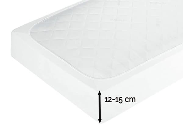 Drap housse Zollner - 00000435-090200-001 - Set med 2 sängkläder, 90x 200cm, Blandad bomull, Vit