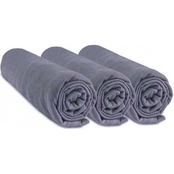 Lakan - EASY DORT - 60x120 cm - 100% bomull - Grå - Set om 3