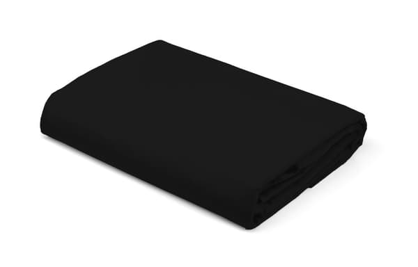 Dra-på-lakan i satin 180x200 svart