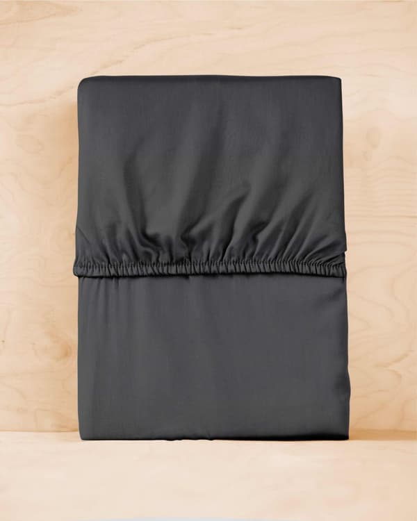 Dra-på-lakan i satin 90x200 mikrofiber grafit