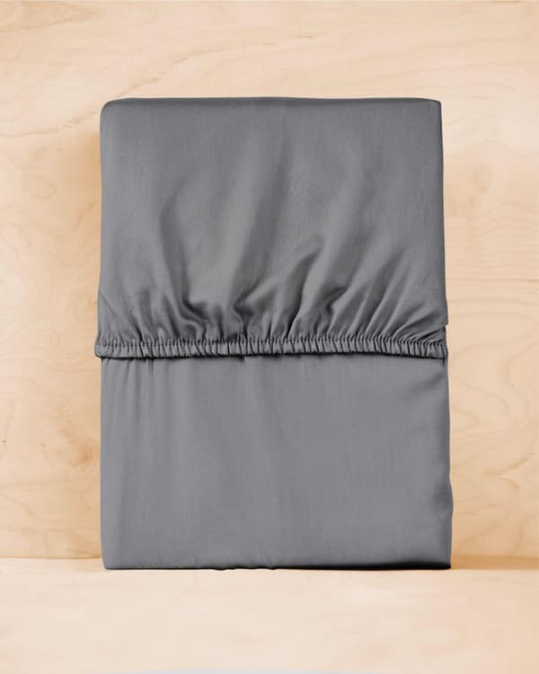 Dra-på-lakan Satin 90x200 Mikrofiber Grå