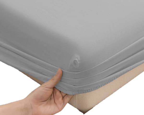 Muotoonommeltu lakana JERSEY 220x200 Harmaa