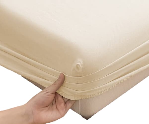 Muotoonommeltu lakana JERSEY 220x200 Beige