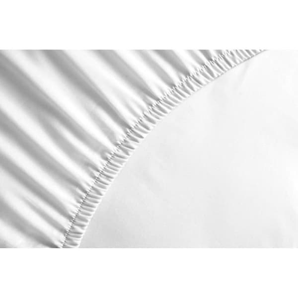 Muotoonommeltu lakana - HOME LINGE PASSION - HP71760 - 90 x 190 cm + myssy 30 cm - Mikrokuitu - 82 g - VALKOINEN