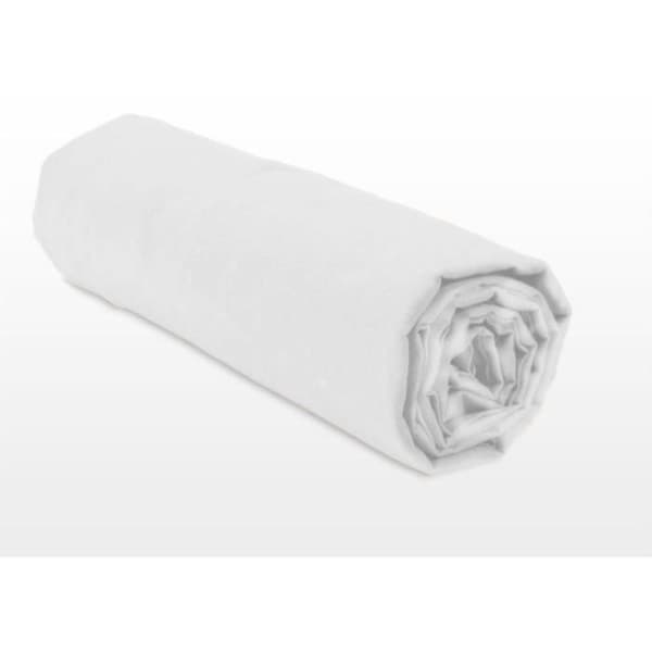 Muotoonommeltu lakana - HOME LINGE PASSION - HP71760 - 90 x 190 cm + myssy 30 cm - Mikrokuitu - 82 g - VALKOINEN