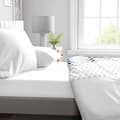 Pikkukuva 2 / 4: Muotoonommeltu lakana - HOME LINGE PASSION - HP71768 - 160 x 200 cm + myssy 30 cm - Mikrokuitu - 82 g - Valkoinen