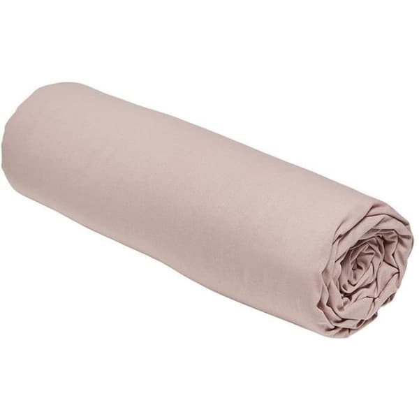 TODAY Essential Stræklagen - 90 x 190 cm - 1 person - 100% Ensfarvet Bomuld - Sandrosa