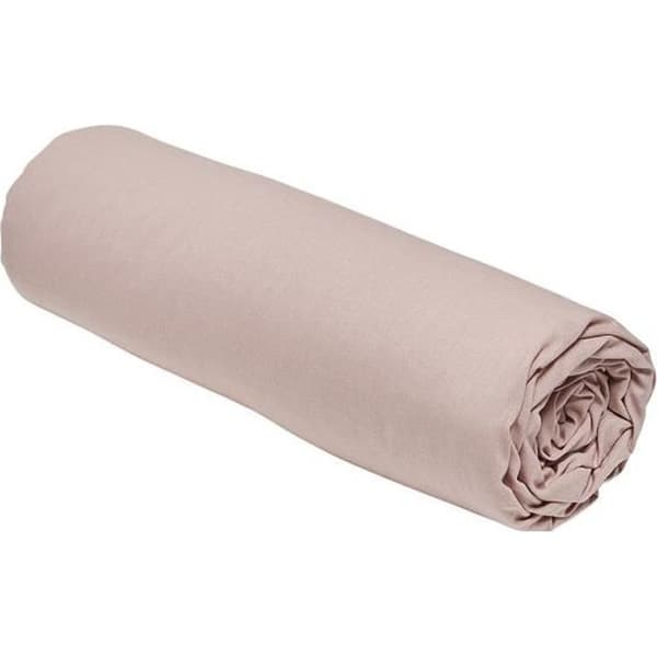 TODAY Essential Dra-på-lakan - 140 x 190 cm - 2 personer - 100 % enfärgad bomull - Sandrosa