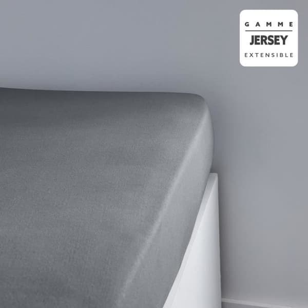 TODAY Essential Stræklagen - 160 x 200+25 cm - 1 person - 100% Jerseybomuld - Stål