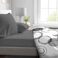 Pikkukuva 2 / 4: Muotoonommeltu lakana - HOME LINGE PASSION - HP71766 - 140 x 190 cm + myssy 30 cm - Mikrokuitu - 82 g - Antrasiitinharmaa
