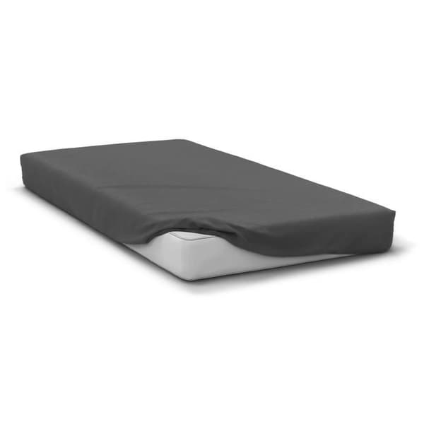 Muotoonommeltu lakana - HOME LINGE PASSION - HP71766 - 140 x 190 cm + myssy 30 cm - Mikrokuitu - 82 g - Antrasiitinharmaa