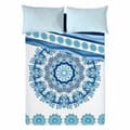 Miniatyrbild 2 av 3: Överlakan Costura Greek Indigo - UK super king size-säng (260 x 270 cm)