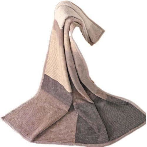 IBENA Sorrento Jacquard Överkast med Mönster Beige/Brun/Elfenben 150 x 200 cm