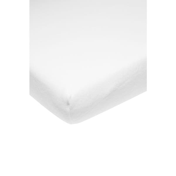Meyco Baby Uni molton stretch drap-housse för spjälsäng - vit - 60x120cm