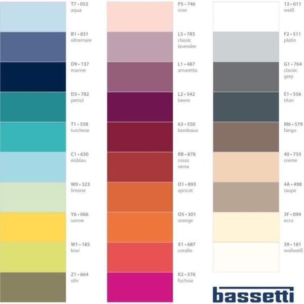 Bassetti Fodral för Kontinentalsäng Rose 180x200 200x220