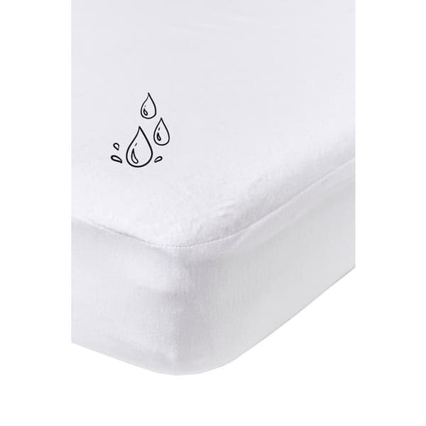 Vattentät madrasöverdrag - Meyco Home - 90x200cm - Bomull - Vit - Tvättbar upp till 95°