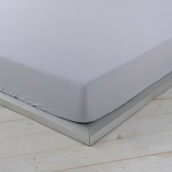 Inpassat underlakan Naturals Grå - Enkelsäng (90 x 200 cm)