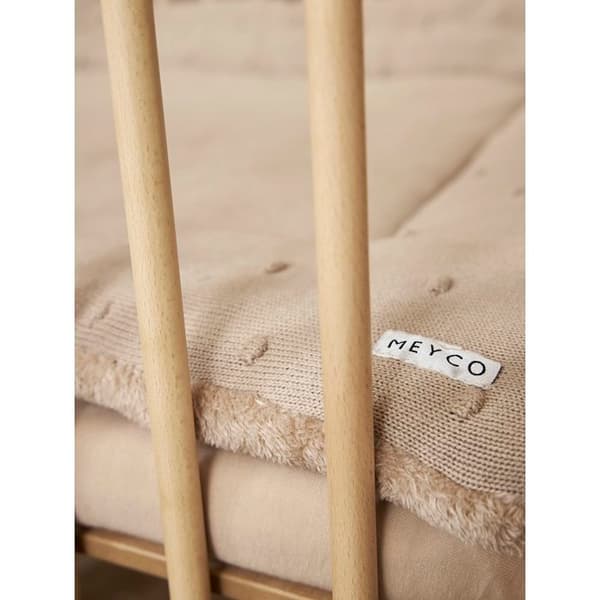 Meyco Baby Uni draperi för barnsäng - jersey - sand - 75x95cm