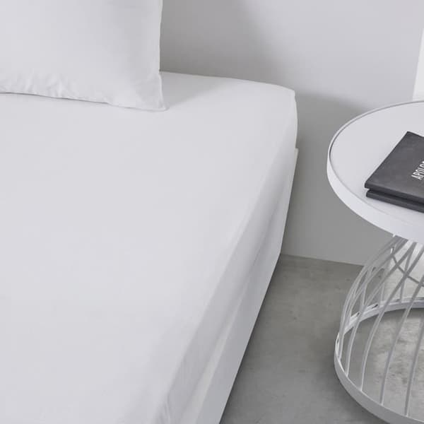 TODAY Essential Stræklagen - 160 x 200+23 cm - 2 personer - 100% Ensfarvet Bomuld - Kridt
