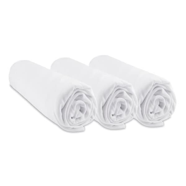 Set med 3 bambu jersey-pärlakan 40x80 vit - EASY DORT - Pärslakan