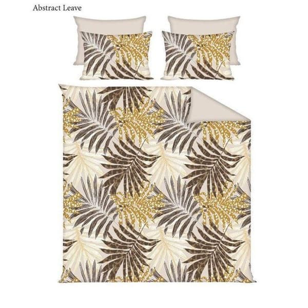 Parure av sängkläder Domoletti PARURE DE LIT Abstract Leaf COTT 200x220