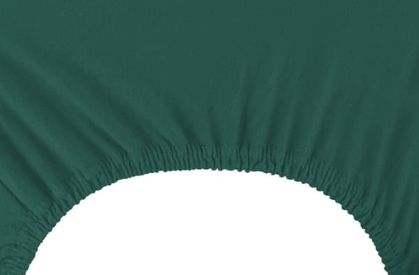 Flaskegrønt jerseylagen 130-140x200+30 med elastik