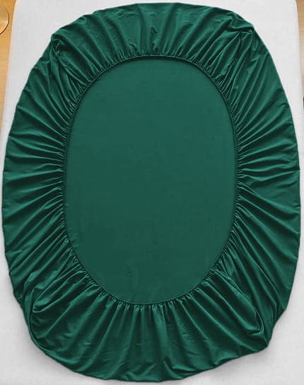 Flaskegrønt jerseylagen 130-140x200+30 med elastik