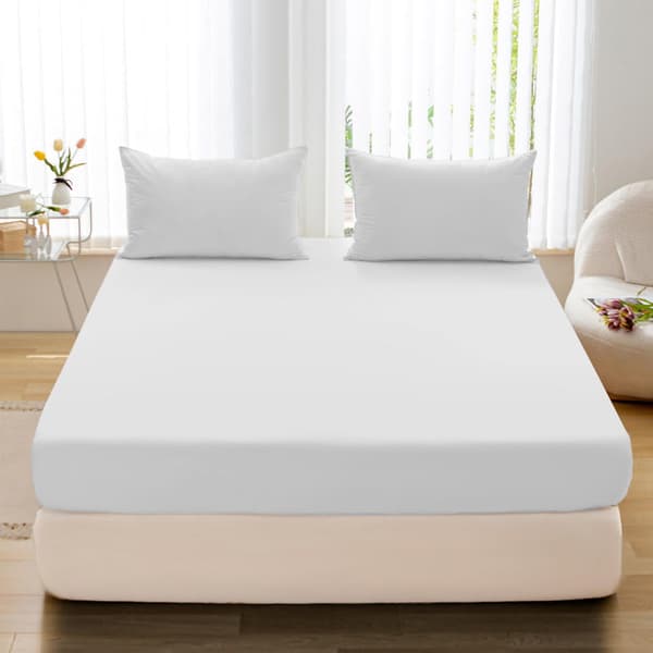 Jerseylakan 200x220+25 vitt med resårband
