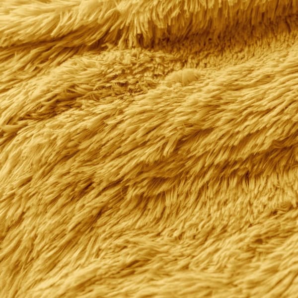 TÆPPE 200x220 SENNEP DOBBELTSIDIGT SHAGGY