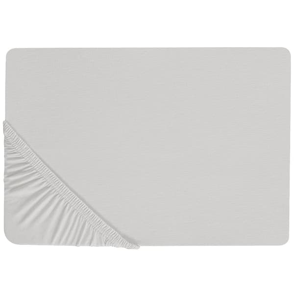 Bomullslakan 200 x 200 cm ljusgrått JANBU Lumarko!