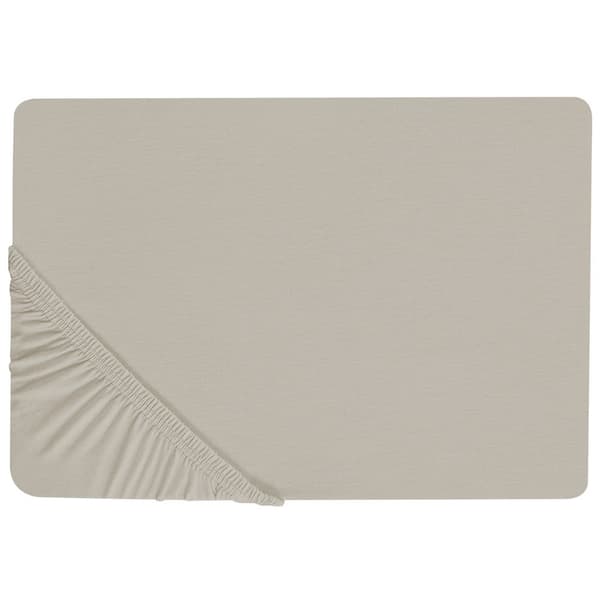 Bomuldslagner 160 x 200 cm beige-grå JANBU Lumarko!
