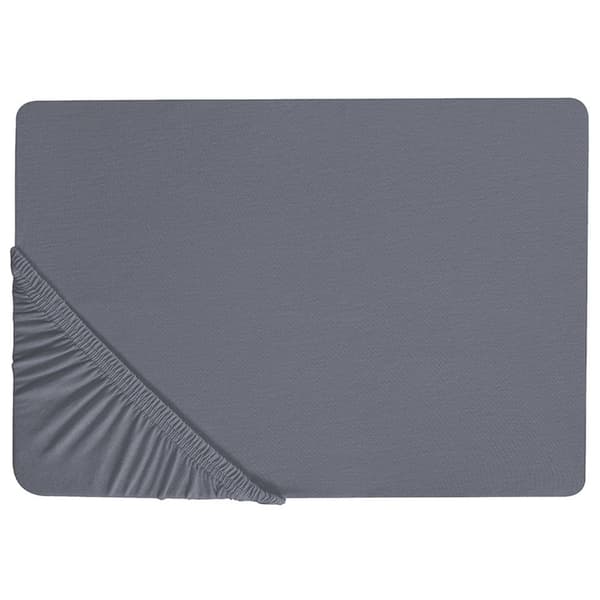 Bomuldslagen 160 x 200 cm mørkegrå JANBU Lumarko!
