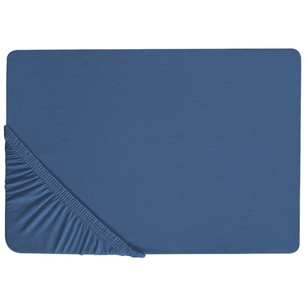 Stræklagen JANBU Bomuld 160x200 cm Marineblå Lumarko!