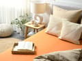 Miniatyrbillede 2 af 6: Fatlagen JANBU Bomuld 160x200 cm Orange Lumarko!