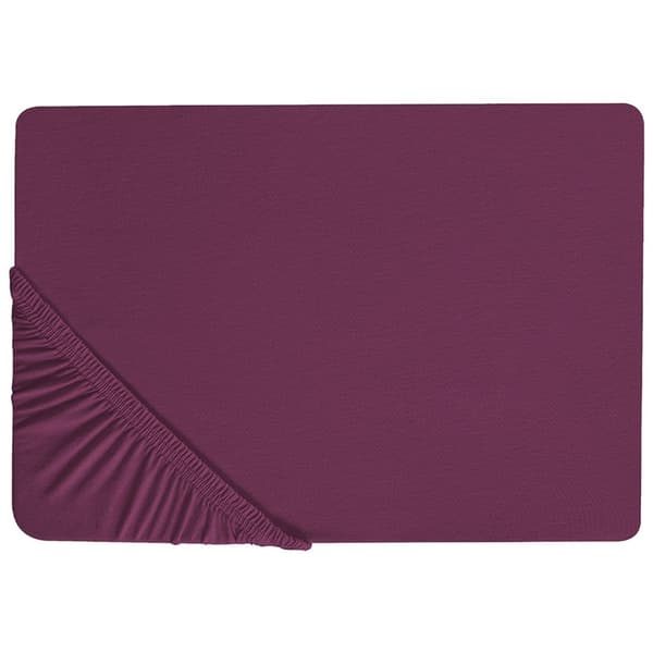 Dra-på-lakan JANBU Bomull 180x200 cm Vinröd Lumarko!