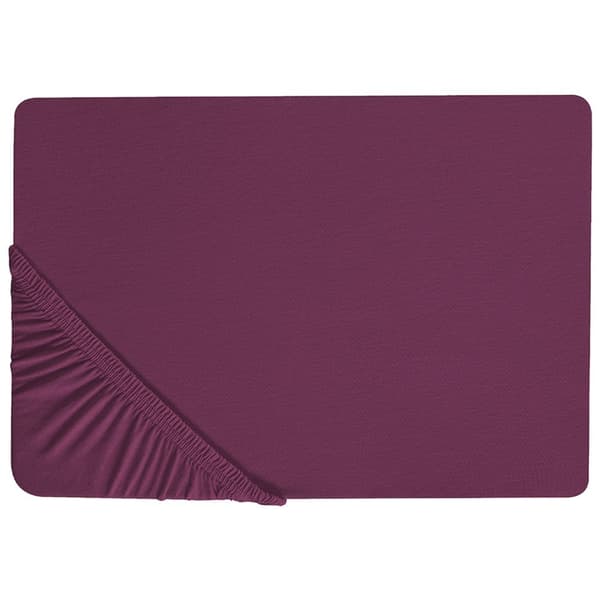 Dra-på-lakan JANBU Bomull 200x200 cm Vinröd Lumarko!