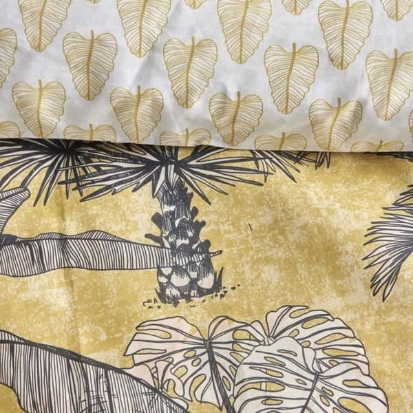 Sängkläder med tryck SUNSHINE LOUISA - TODAY - Gul 260x240cm
