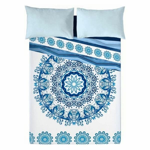 Överlakan Costura Greek Indigo - UK super king size-säng (260 x 270 cm)