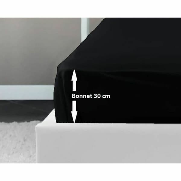 Monteret bundark Lovely Home Sort 180 x 200 180 x 200 cm